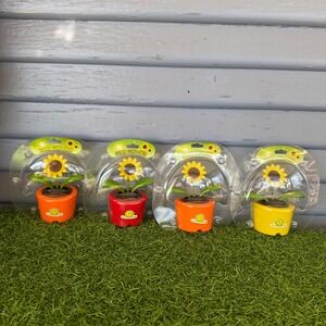 Solar Powered Dancing Sunflower Desk Car Decor Greenbrier International Lot Of 4